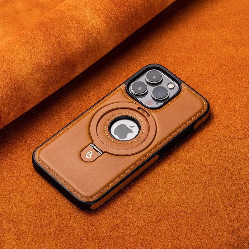 Leather Magnetic Bracket Anti Drop Protective Case