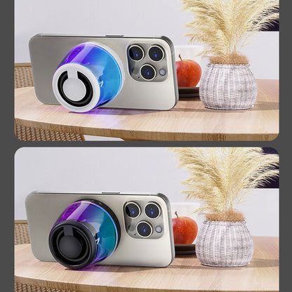 Magnetic Speaker Phone Holder Portable RGB Light Bluetooth