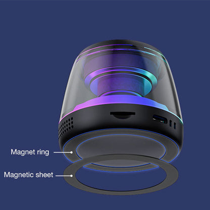 Magnetic Speaker Phone Holder Portable RGB Light Bluetooth