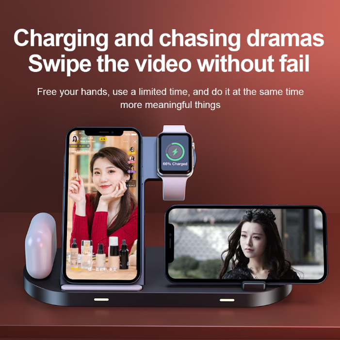 3in1 Wireless Charger Watch, EarPods , Phone