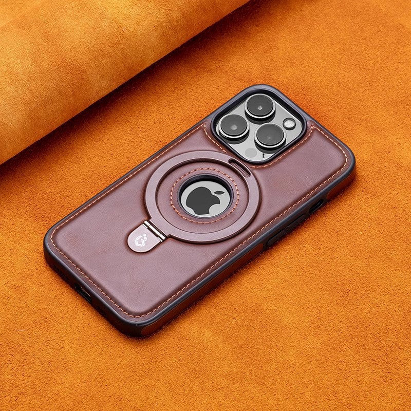 Leather Magnetic Bracket Anti Drop Protective Case