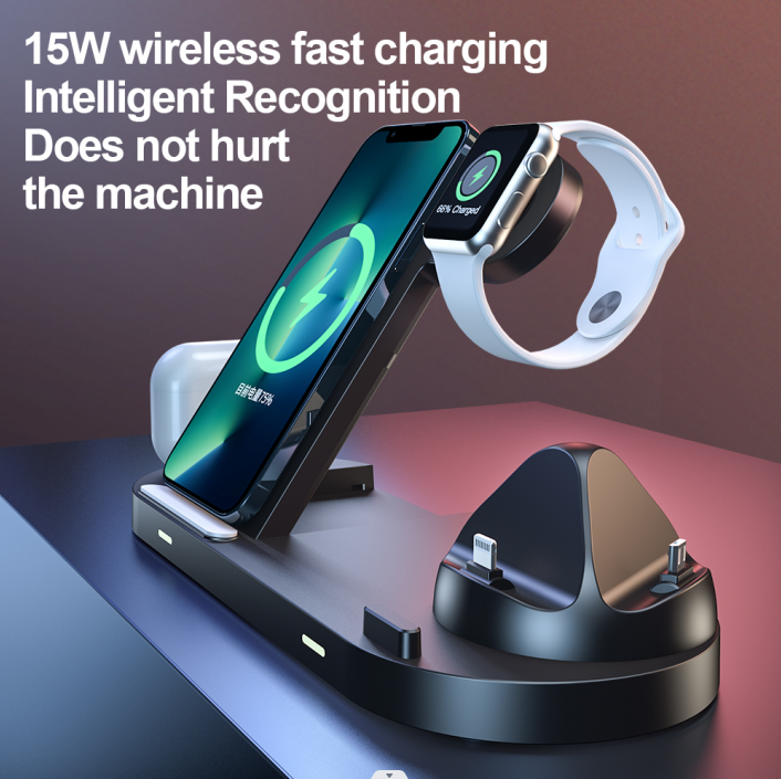 3in1 Wireless Charger Watch, EarPods , Phone